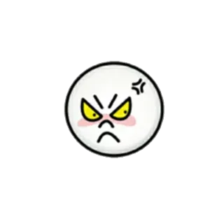 😠 怒り, 顔文字, 怒った, イライラ, 迷惑 telegram sticker