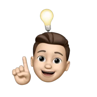 💡 emoji, idea, lightbulb, thinking, smart, memoji telegram sticker
