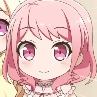 🙂 Anime, Chibi, Niedlich, Kawaii, Rosa Haare, Cartoon whatsapp sticker