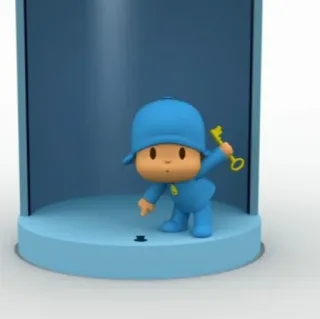 🪡 Pocoyo pocoyo, 卡通, 钥匙, 动画, 角色 whatsapp sticker