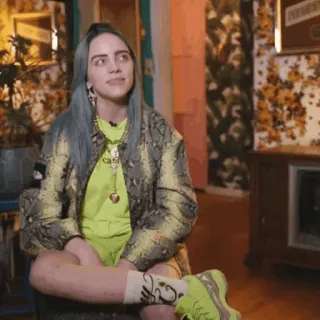 🌵 Billie Eilish 가수, 음악가, 유명인, 팝스타, 빌리 아일리시 whatsapp sticker