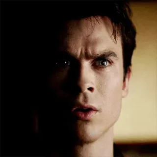 💉 Damon Salvatore The Vampire Diaries 吸血鬼日记, 达蒙·萨尔瓦托, 伊恩·萨默海尔德, 吸血鬼, 电视剧, 肖像, 剧情 telegram sticker
