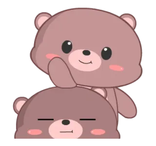 💗 oso, dibujos animados, lindo, animales, kawaii telegram sticker