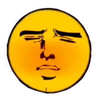 😀 Emoji, Gezicht, Expressie, Zelfgenoegzaam telegram sticker