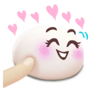 😍 fofo, kawaii, coração, emoji, blob, amor telegram sticker