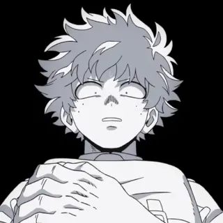🥦 Izuku Midoriya My Hero Academia anime, manga, my hero academia, deku, izuku midoriya, scared, worried telegram sticker