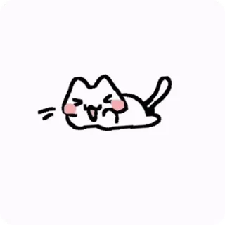 😝 cat, kitten, cute, kawaii, doodle, animal, pet telegram sticker