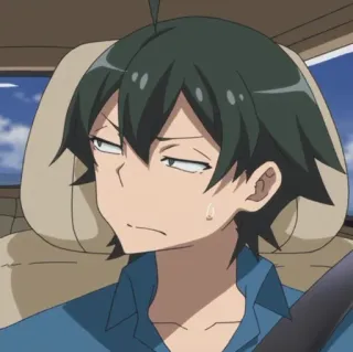 🥀 Anime, Homem, Desenho animado, Expressão facial telegram sticker