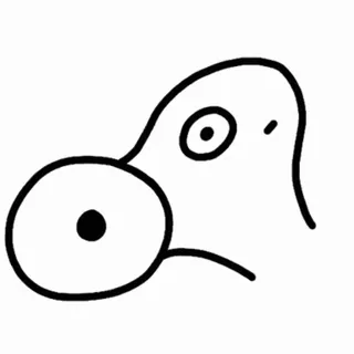 🤨 Dodo, Vogel, ausgestorben, Tier, Strichzeichnung, Cartoon, Skizze telegram sticker