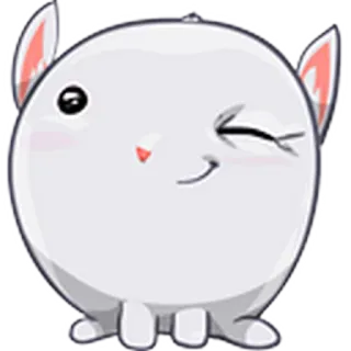 👻 cartoon, animal, cute, bunny, kawaii whatsapp sticker