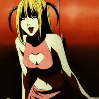 🎭 Misa Amane Death Note Misa, Anime, Death Note, Postać, blondynka, gotyk telegram sticker