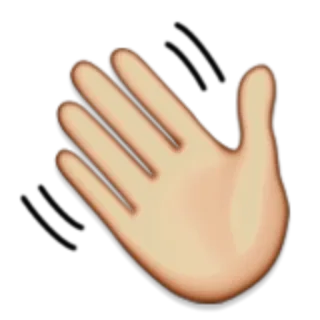 👋 рука, машет, эмодзи, жест telegram sticker