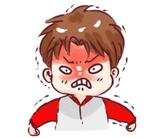 😠 angry, upset, cartoon, character, furious, annoyed telegram sticker