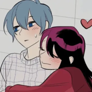 🥰 Cartoon, Anime, Paar, Liebe, Beziehung, Herz, Süß, Romantik whatsapp sticker