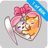 🎁 แมว, หัวใจ, ความรัก, น่ารัก, สัตว์, การ์ตูน, สติกเกอร์ telegram sticker