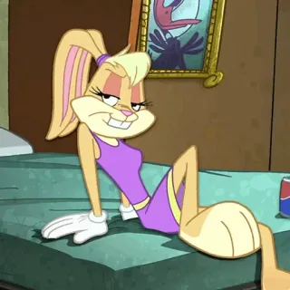 🥕 Lola Bunny dibujos animados, Looney Tunes, Warner Bros, personaje, conejo telegram sticker