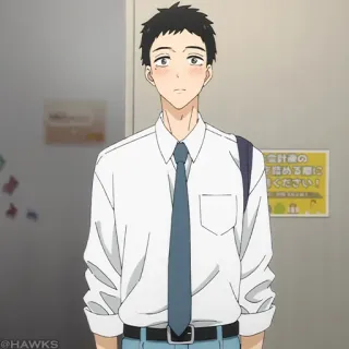 🎎 Anime, Personnage, Écolier, Manga, Cravate telegram sticker