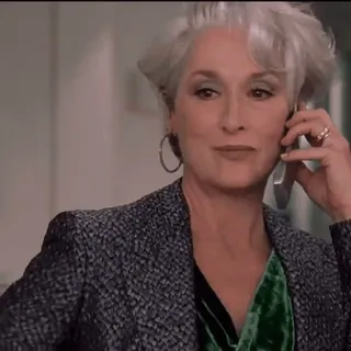 😏 Miranda Priestly The Devil Wears Prada movie, meryl streep, boss, fashion, phone telegram sticker