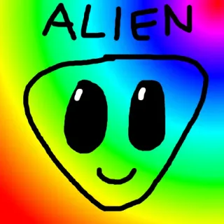 👽 ALIEN Alien, Weltraum, Außerirdischer, Regenbogen, Cartoon, Spaß telegram sticker