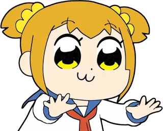 😻 Popuko Pop Team Epic Anime, Manga, Popuko, Pop Team Epic, Niedlich, Mädchen, Cartoon telegram sticker