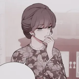 ✖️ woman, cartoon, floral, portrait, vintage whatsapp sticker