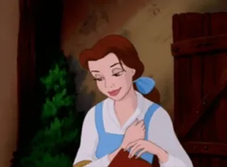 🤷♀ Belle Beauty and the Beast дисней, мультфильм, принцесса, анимация, белль, красавица и чудовище telegram sticker