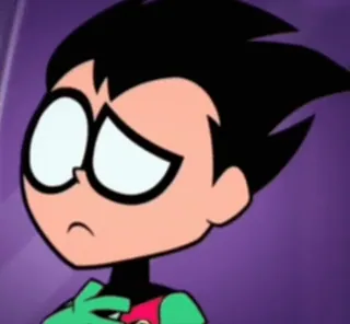 🔥 Robin Teen Titans Go! Cartoon, Teen Titans Go, Robin, Superheld, Figur, animiert telegram sticker