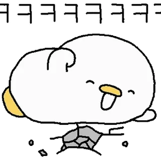 💬 ㅋㅋㅋㅋㅋㅋㅋㅋ pato, desenho animado, fofo, animal, emoji whatsapp sticker
