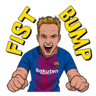 👊 FIST BUMP toca aqui, celebração, desenho animado, equipe telegram sticker