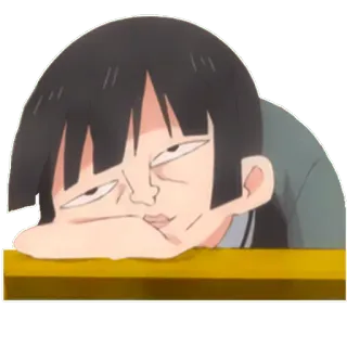 🐥 Anime, Cara engraçada, Estrabismo, Entediado, Expressão, Mangá telegram sticker