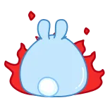 😈 兔子, 生气, 卡通, 可爱, 动物, 插画 telegram sticker