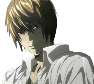 😣 Light Yagami Death Note Аниме, Манга, Тетрадь смерти, Лайт Ягами, Сёнен, Японская анимация telegram sticker