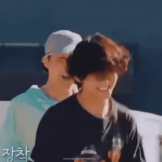 💋 장착 한국어, 텍스트, 사람, 야외, 미소 telegram sticker