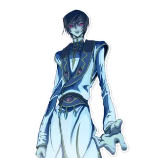 👿 Lelouch Lamperouge Code Geass anime, character, lelouch, code geass telegram sticker