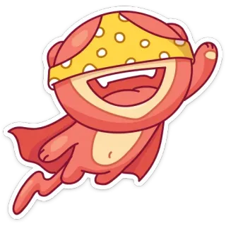 🦸‍♂ 만화, 귀여운, 나는, 영웅, 슈퍼히어로, 동물, 캐릭터 telegram sticker