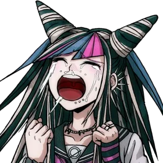 😭 Ibuki Mioda Danganronpa Anime, weinen, Ibuki Mioda, Danganronpa, emotional telegram sticker