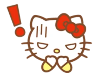 🌟 Hello Kitty chaton, dessin animé, kawaii, mignon, en colère telegram sticker