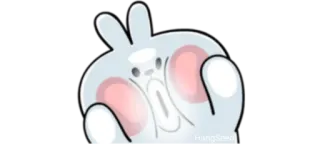 😍 carino, coniglio, cartone animato, animale, kawaii telegram sticker
