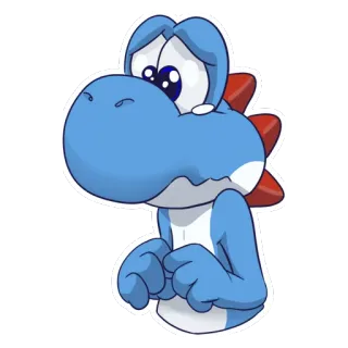 😢 Yoshi การ์ตูน, วิดีโอเกม, นินเทนโด, โยชิ, น่ารัก telegram sticker