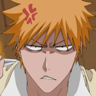 💈 Ichigo Kurosaki Bleach Anime, Ichigo, Bleach, Wütend, Kurosaki whatsapp sticker