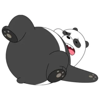 😨 Panda We Bare Bears panda, we bare bears, cartoon, animation, cute, character telegram sticker