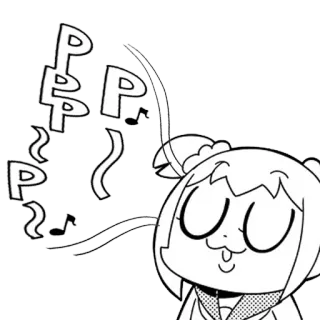 🎼 PPPP Anime, Manga, Musica, Cartoni animati, Espressione, Carino telegram sticker