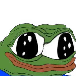 😐 Pepe the Frog пепе, лягушка, мем, милый, интернет мем whatsapp sticker