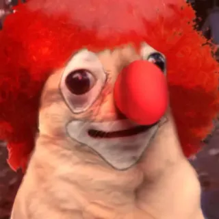🤡 clown, funny, red nose, creepy, weird telegram sticker