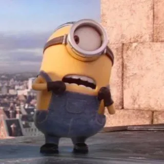 😨 Minion Despicable Me minion, cartoon, funny, character telegram sticker