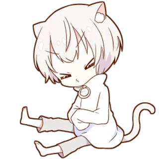 😣 katze, anime, sticker, kawaii, niedlich, manga whatsapp sticker