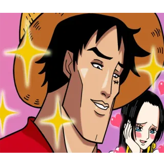 😐 Luffy One Piece anime, manga, Luffy, One Piece, Boa Hancock telegram sticker
