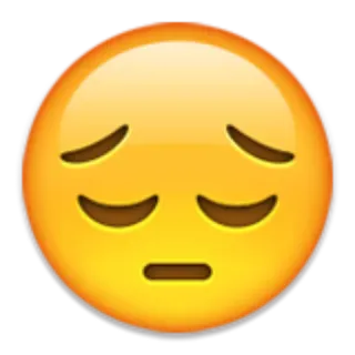 😔 Эмодзи, Грустный, Расстроенный, Лицо, Выражение, Чувство, Подавленный telegram sticker