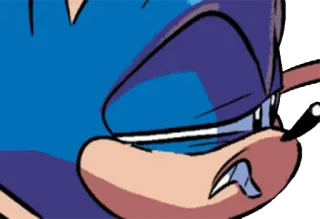 😒 Sonic Sonic, hedgehog, cartoon, blue telegram sticker
