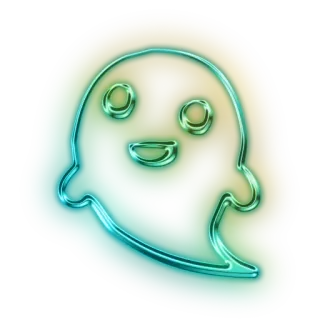 👻 ghost, spooky, cartoon, cute, friendly, halloween telegram sticker